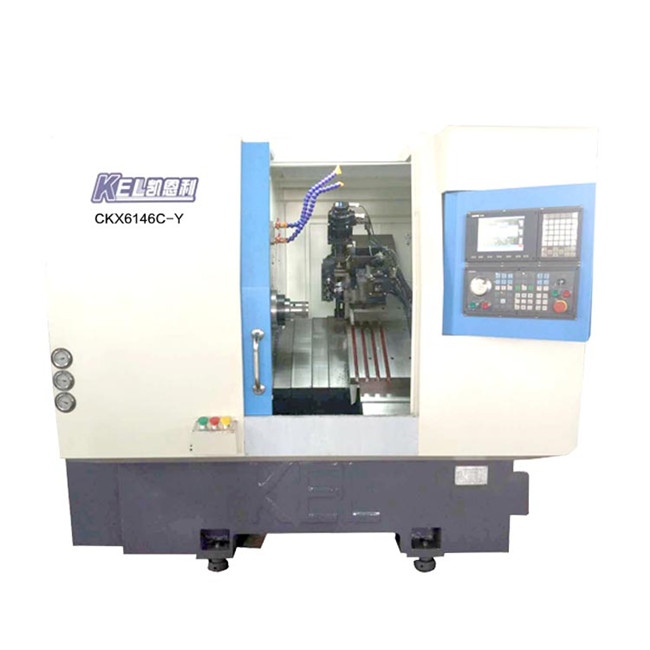 CKX6146C—Y∠45斜床身 (排刀型帶2個端銑3個鍘銑動力頭)車銑復合數控車床—高配置 CKX6146C—Y∠45斜床身 (排刀型帶2個端銑3個鍘銑動力頭)車銑復合數控車床—高配置