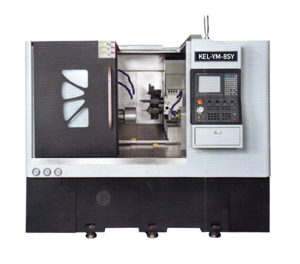 kel-Ym-8SY CNC雙主軸單動力刀塔車銑復合數控車床
